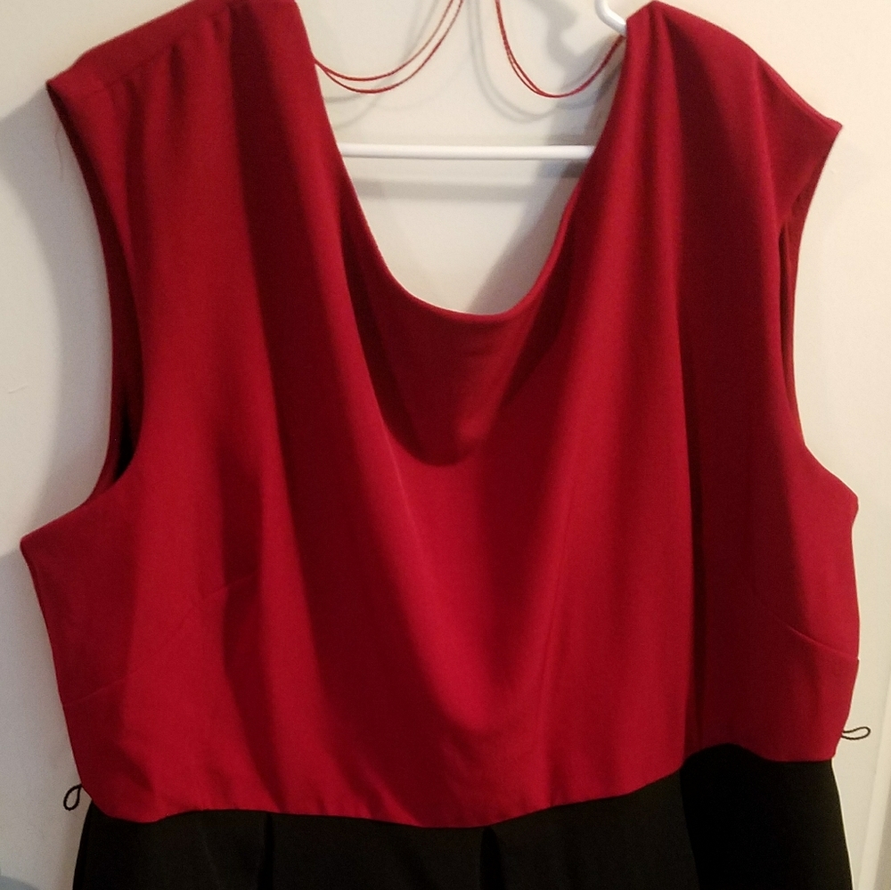 Red and Black Striped Dress